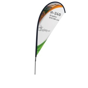SOPORTE BANDERA FORMA GOTA 2 M