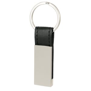 LLAVERO METALICO POLIPIEL "VINNY" NEGRO