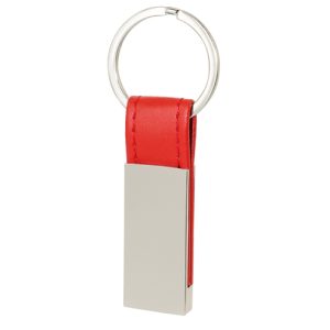 LLAVERO METALICO POLIPIEL "VINNY" ROJO