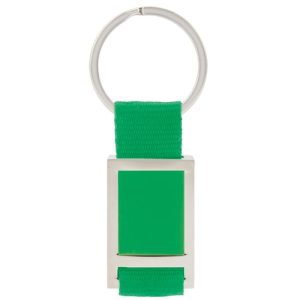 LLAVERO METALICO NYLON VERDE