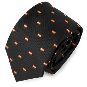 CORBATA BANDERA ESPAÑA NEGRA "CHAMBERÍ" NEGRO