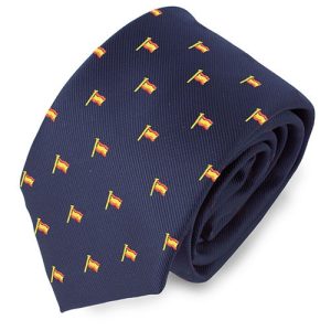 CORBATA BANDERA MASTIL ESPAÑA MARINO