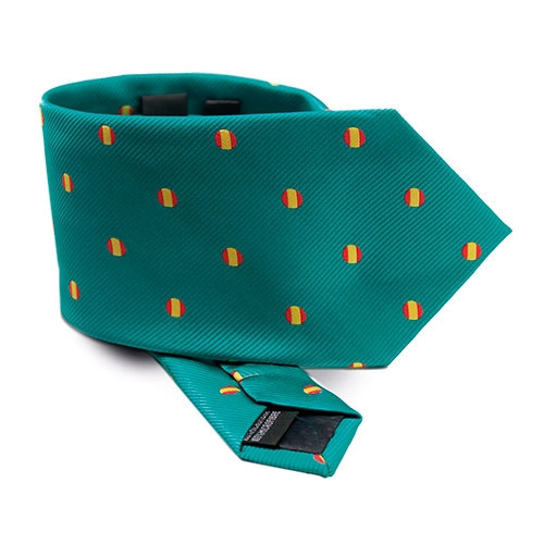 CORBATA MICROFIBRA SPAIN FLAG VERDE