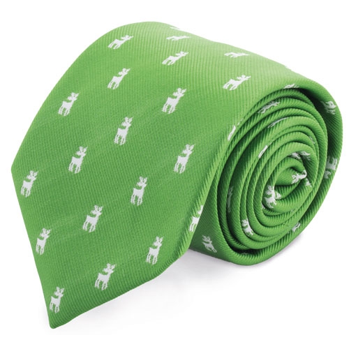 CORBATA NAVIDAD RENO VERDE