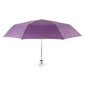 PARAGUAS PLEGABLE "CROMO" LILA