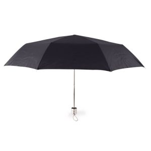 PARAGUAS PLEGABLE "CROMO" NEGRO