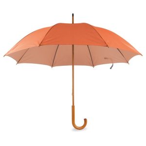 PARAGUAS PASEO MANGO MADERA "ZEIST" NARANJA