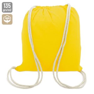 BOLSA MOCHILA ALGODON AMARILLO
