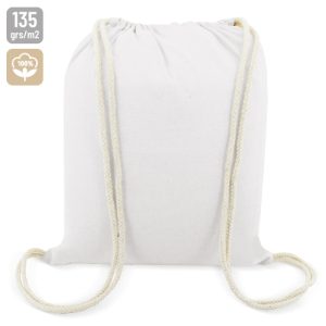 BOLSA MOCHILA ALGODON "ASSAM" BLANCO