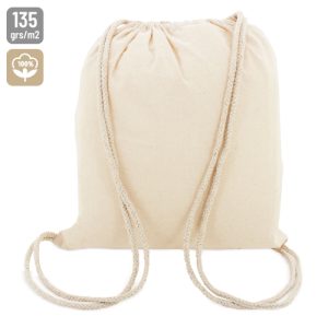 BOLSA MOCHILA ALGODON "ASSAM" BEIGE