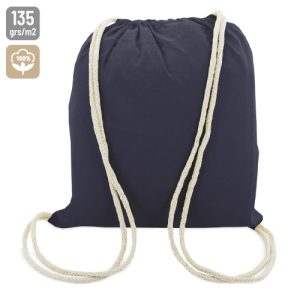 BOLSA MOCHILA ALGODON "ASSAM" MARINO