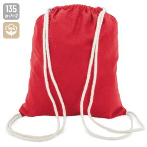 BOLSA MOCHILA ALGODON "ASSAM" ROJO