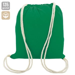 BOLSA MOCHILA ALGODON "ASSAM" VERDE