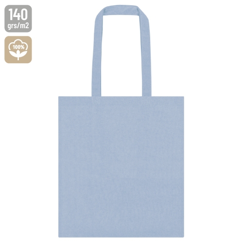 BOLSA ASAS LARGAS 100% ALGODÓN "KELSO" AZUL