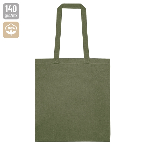 BOLSA ASAS LARGAS 100% ALGODÓN "KELSO" KAKI