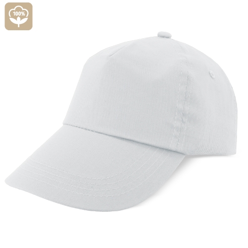 GORRA 100% ALGODÓN VELCRO "NAVIA" BLANCO