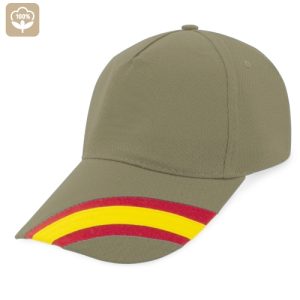 GORRA NACIONAL 5 PANELES ALGODN PEINADO "DEVA" KAKI