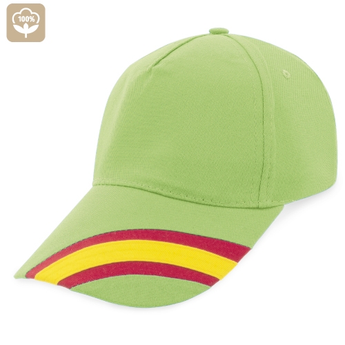 GORRA NACIONAL 5 PANELES ALGODN PEINADO "DEVA" PISTACHO