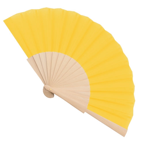 ABANICO MADERA 16 VARILLAS "SEVILLA" AMARILLO