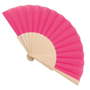 ABANICO MADERA 16 VARILLAS "SEVILLA" FUCSIA