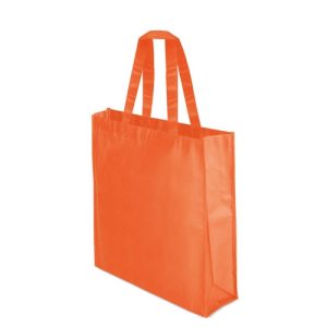 BOLSA NON WOVEN LAMINADO MATE "FERN" NARANJA