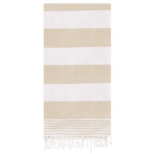 TOALLA PAREO CON RIZO "CALA BONITA" BEIGE