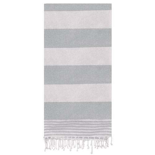 TOALLA PAREO CON RIZO "CALA BONITA" GRIS