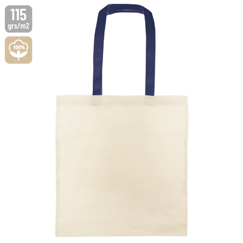 BOLSA DE ALGODÓN ASA COLOR "SAGAR" AZUL