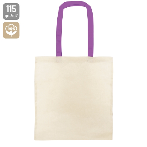 BOLSA DE ALGODÓN ASA COLOR "SAGAR" LILA