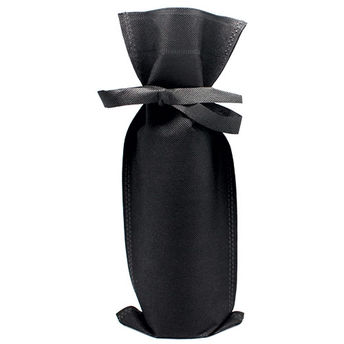 BOLSA NON WOVEN BOTELLA "MANTUA" NEGRO