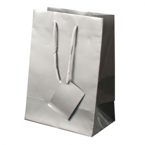 BOLSA REGALO PAPEL "BLAKE" PLATA