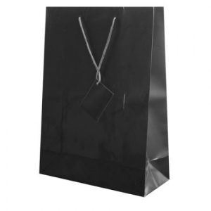BOLSA REGALO PAPEL "ABBY" NEGRO