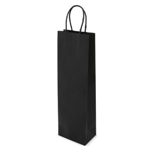BOLSA PAPEL KRAFT PARA VINO "MONASTRELL" NEGRO