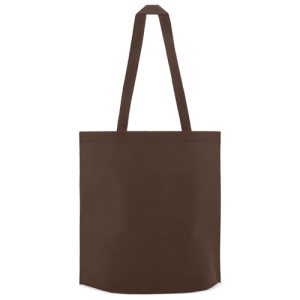 BOLSA DE ANCHO FONDO "SHOP" MARRÓN