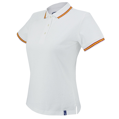 POLO BANDERA MUJER PIERRE DELONE  "AZUR" BLANCO S