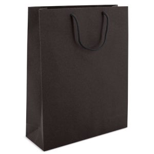 BOLSA DE CARTONCILLO  ASA LOOPSE "ALEXIA" NEGRO