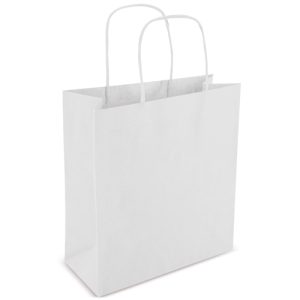 BOLSA PAPEL 22X23X10 CM "GIFT" BLANCO