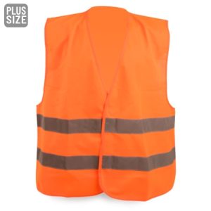 CHALECO REFLECTANTE "VISIBILITY"  PLUS SIZE NARANJA 3XL