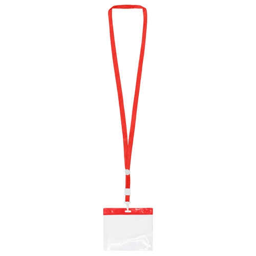 LANYARD CON ACREDITACION ROJO