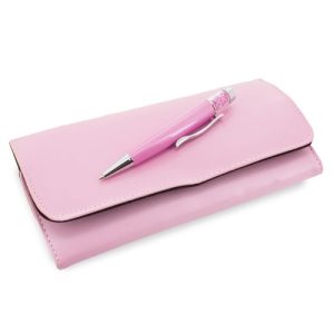 BOLIGRAFO JOYA CON ESTUCHE Y JOYERO PIERRE CARDIN ROSA