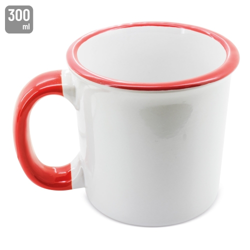 TAZA CERAMICA SUBLIMACION "NOSTALGIA" ROJO