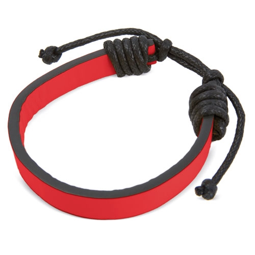 PULSERA POLIPIEL AJUSTABLE ROJO