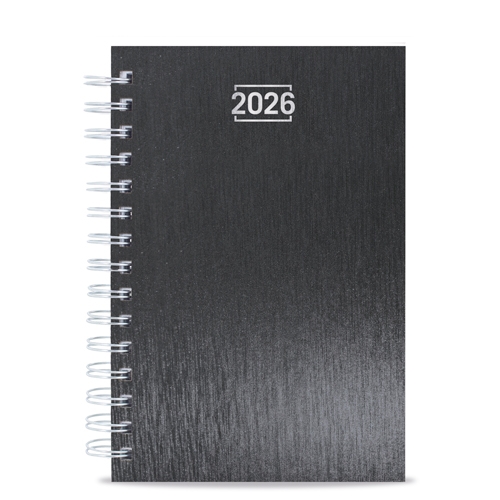 AGENDA ANILLA METALIZADA "RAKI" PLOMO