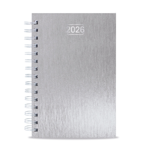 AGENDA ANILLA METALIZADA "RAKI" PLATA