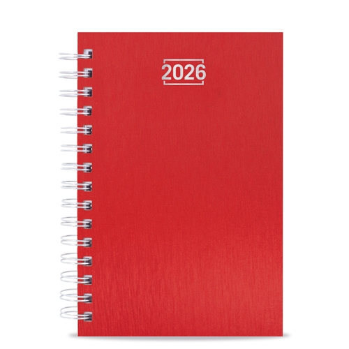 AGENDA ANILLA METALIZADA "RAKI" ROJO