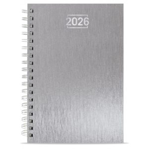 AGENDA ANILLA METALIZADA "NICK" PLATA