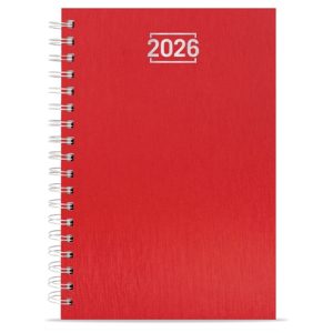 AGENDA ANILLA METALIZADA "NICK" ROJO