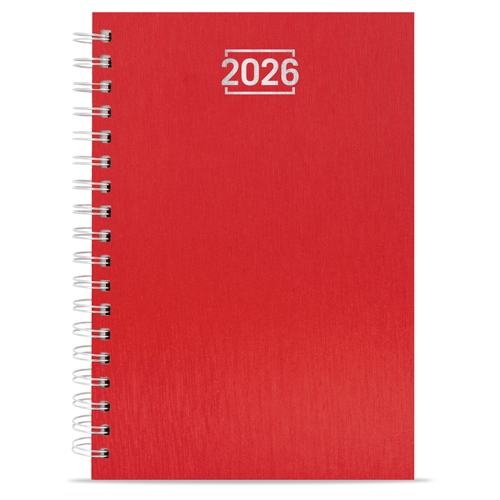 AGENDA ANILLA METALIZADA "NICK" ROJO