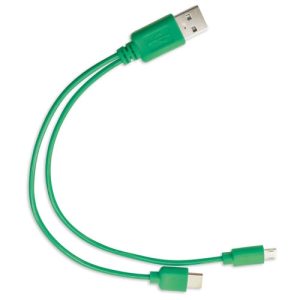CARGADOR CONEXION MICRO USBREON VERDE