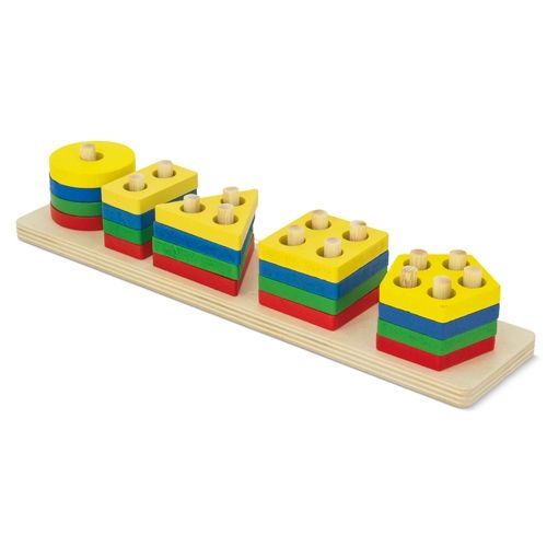 JUEGO DE MADERA BLOQUES GEOMÉTRICOS  "DIDACTIC"